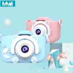 X5S Children's Camera Cute Toy Cat Mini Digital Camera IPS Screen Education Toys For Kids Camera for Children Birthday Gift